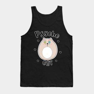 Psycho comic cat Tank Top